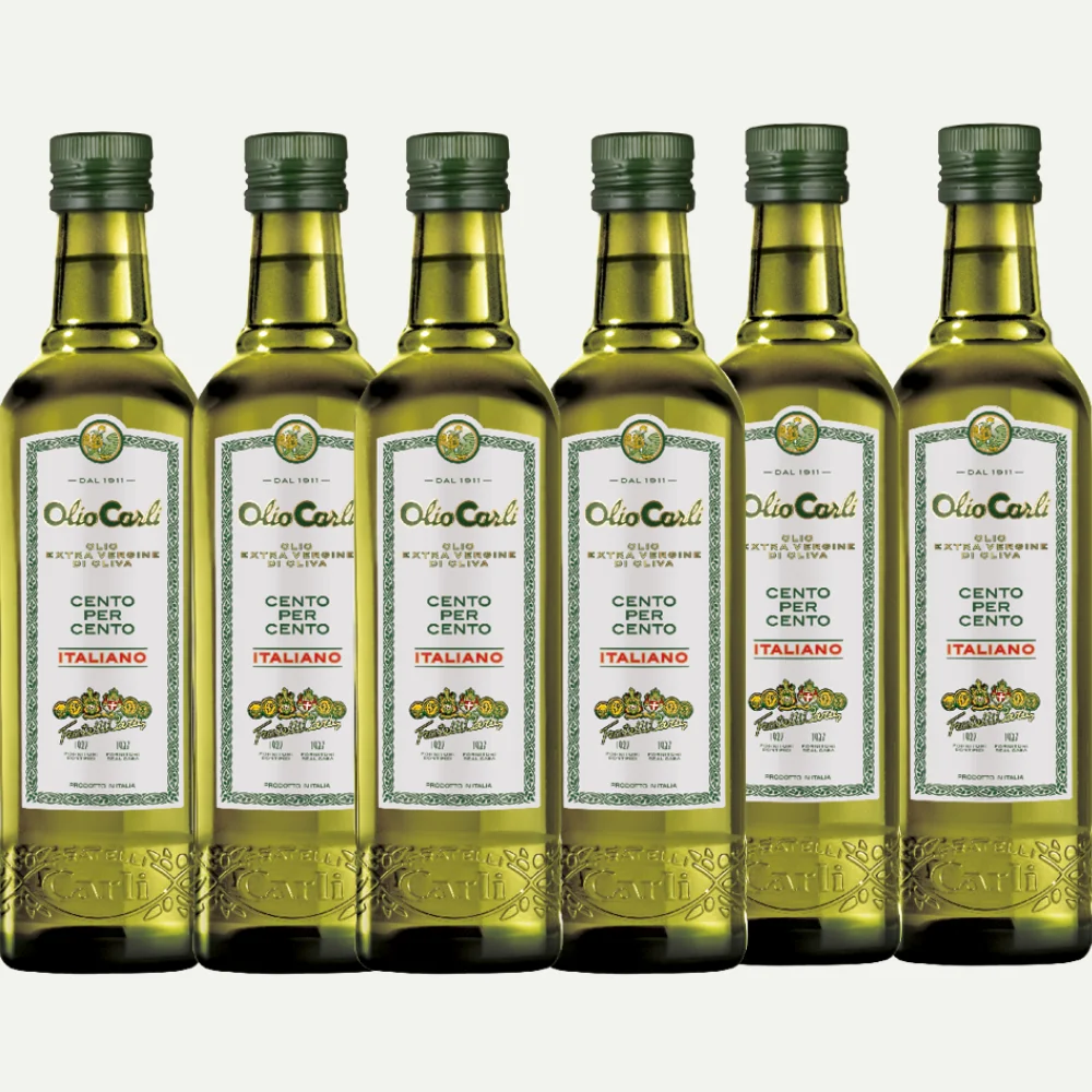 Olio Extra Vergine di Oliva Cento per Cento Italiano - 12 Bottiglie